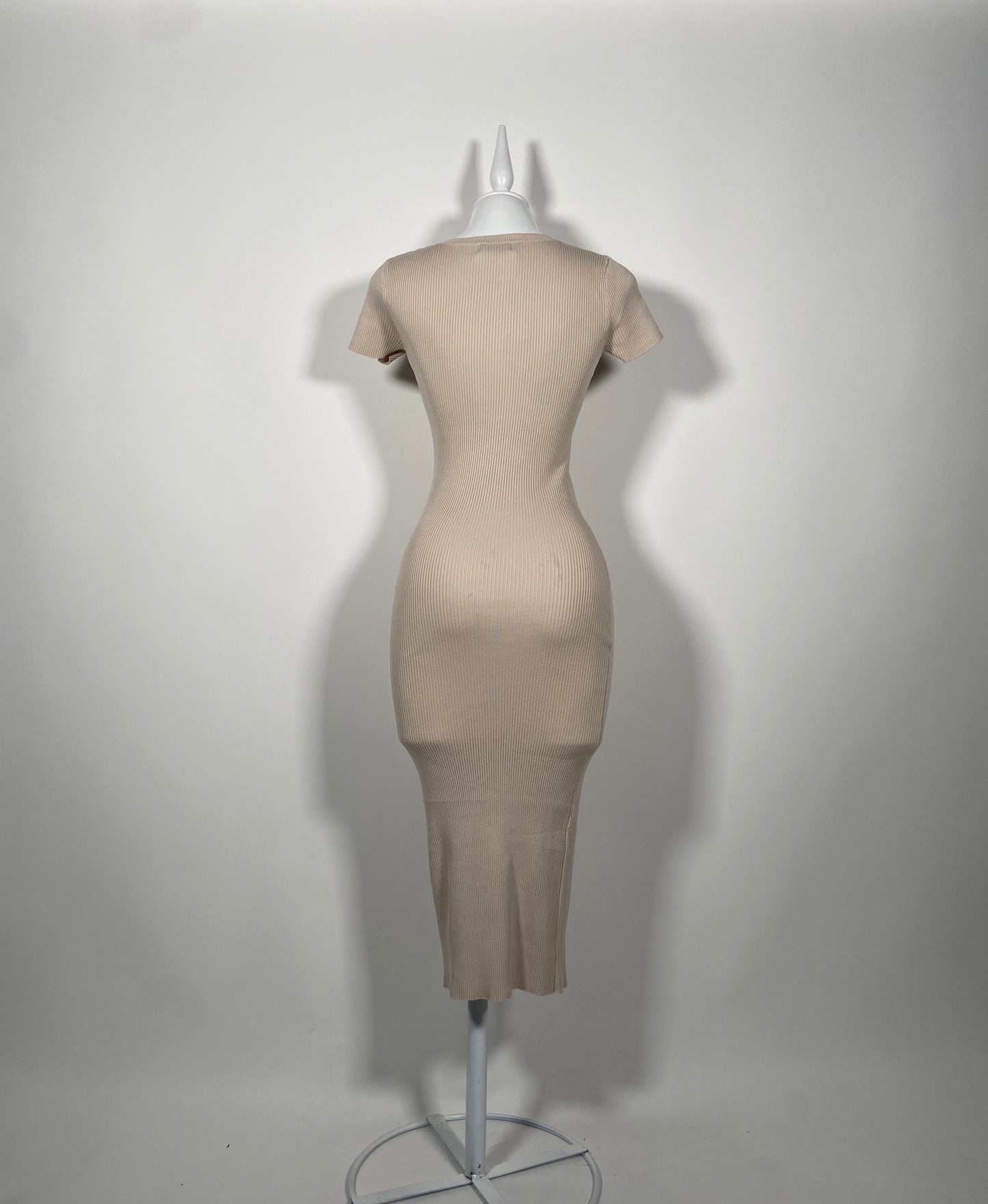 Vestido Ribbed beige