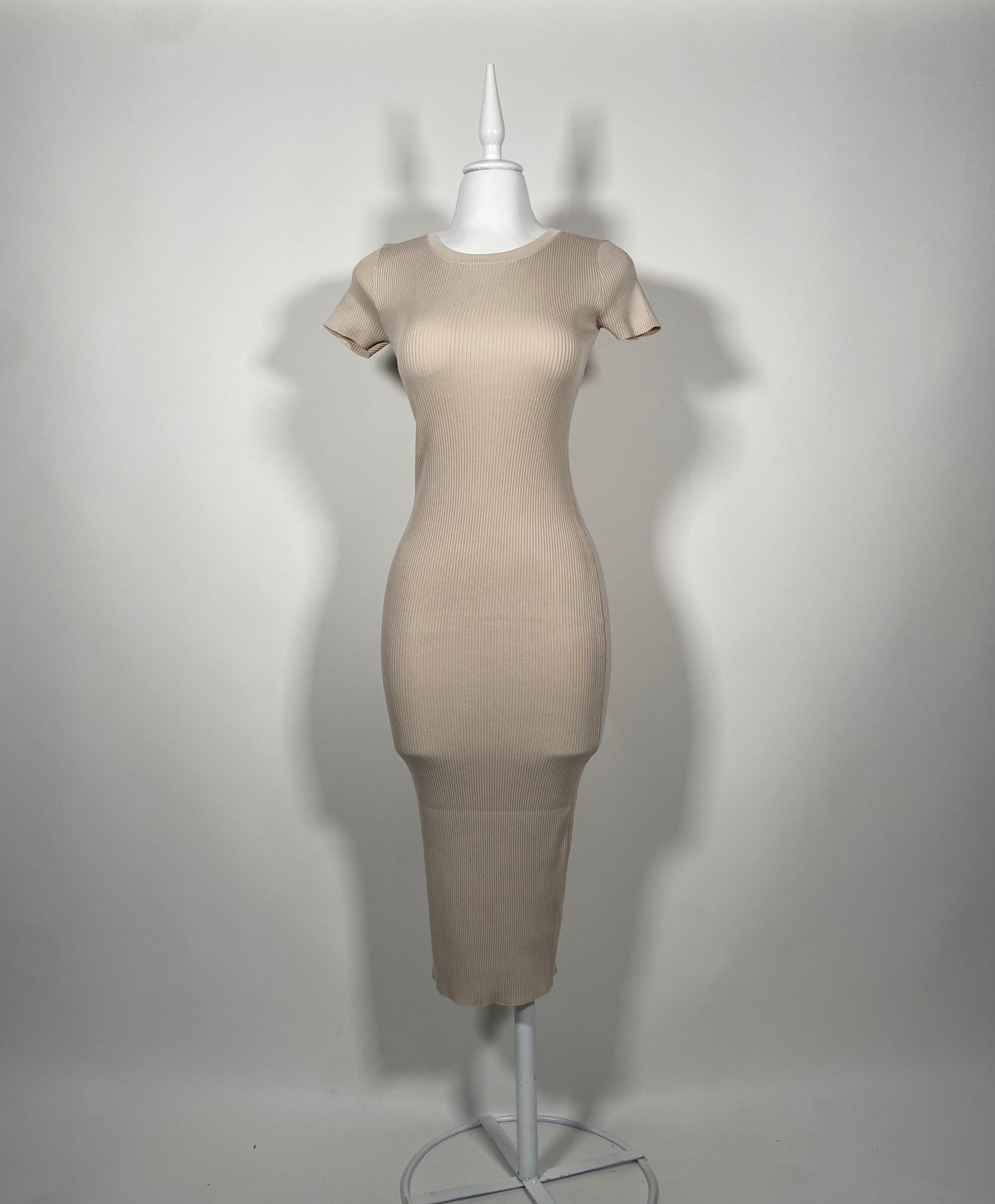 Vestido Ribbed beige