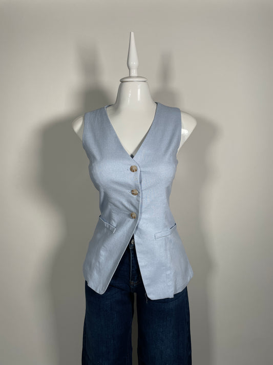 Blusa Button Up Azul