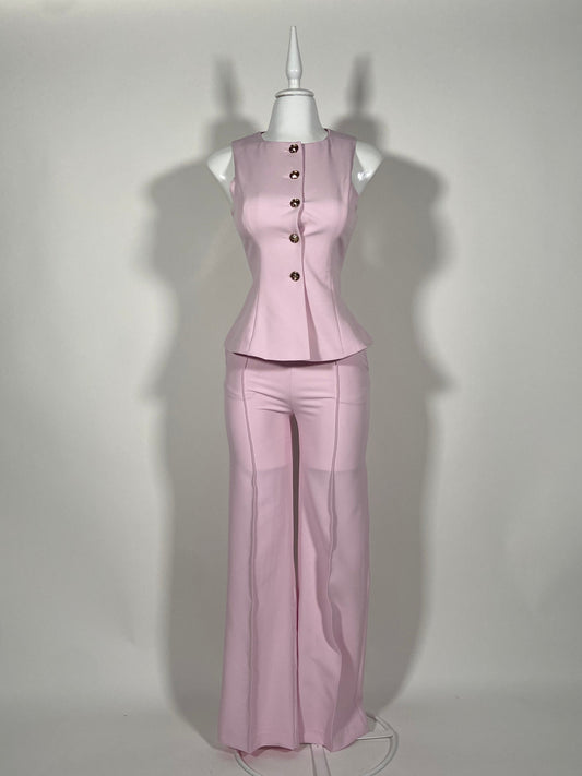 Blush Peplum Set