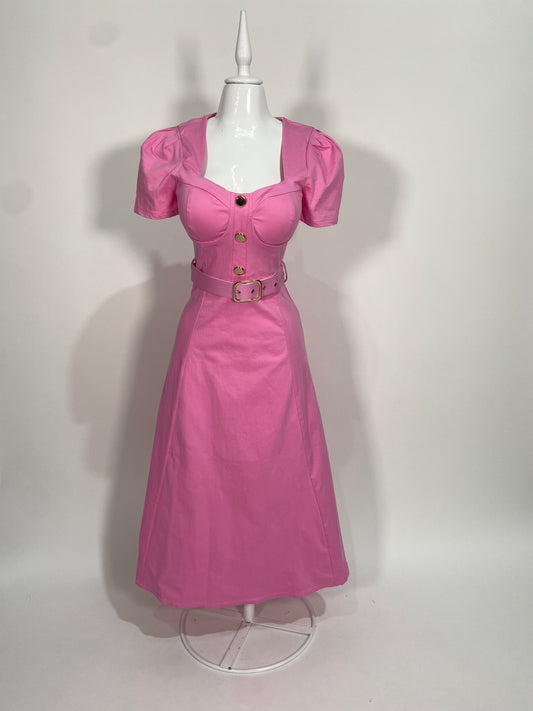 Vestido Pink Midi