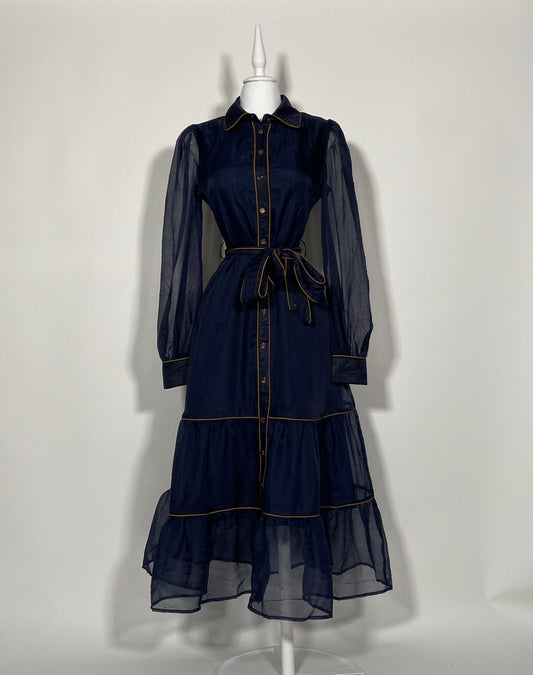Vestido Navy Gold