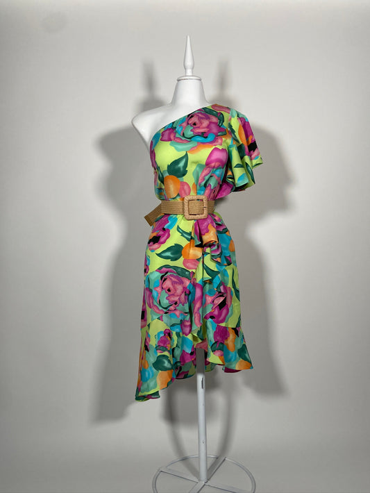 Vestido Asym Floral